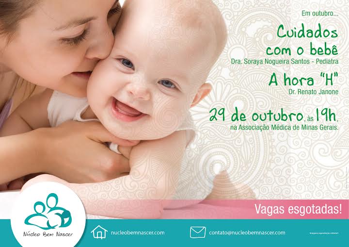 A hora do parto e os cuidados com o recém-nascido serão abordados na palestra.