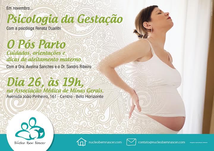 Sentimentos, emoções e sensações da gravidez são temas da palestra.