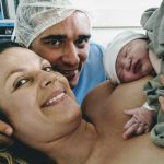 Primeira fotografia em família da Liz.