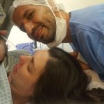 Primeira fotografia em família do Lucas