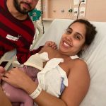 Felicidade estampada no rosto dos papais.