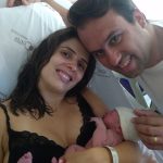 Primeira fotografia em família da Laís