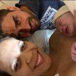 Primeira fotografia em família do Lucca