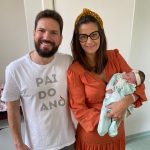 Primeira fotografia em família da Teresa.