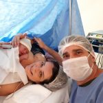 Primeira fotografia em família do Marcelo.