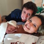 Primeira fotografia em família da Ana Luísa.