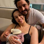 Felicidade com a chegada da Elisa.