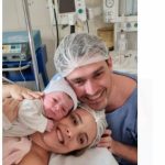 Primeira fotografia em família do Bem-nascido Lucas.