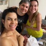 Primeira foto em família da Marina.