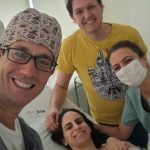 Todos felizes com a chegada da  Maria Vitória.